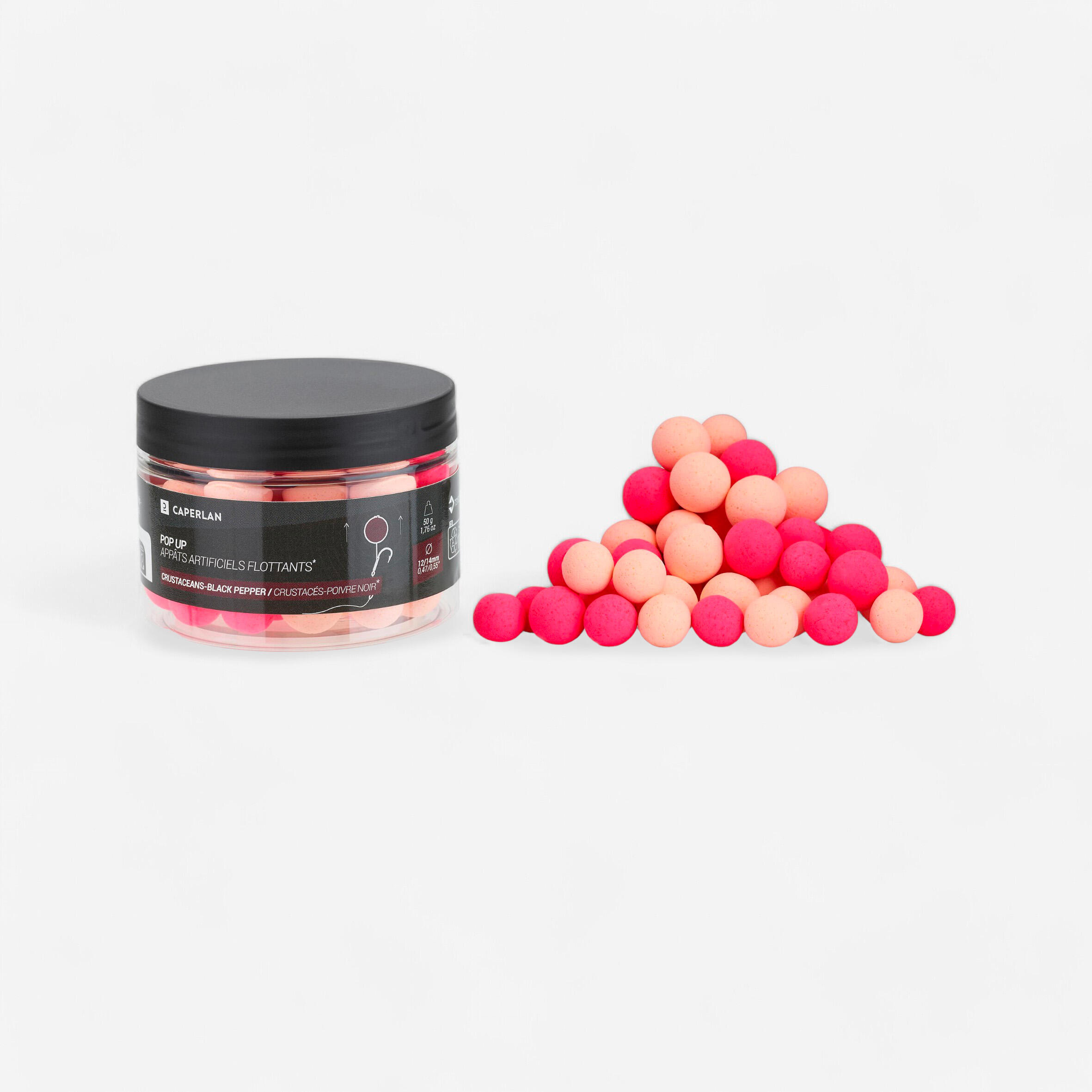 CAPERLAN Plávajúce boilies na lov kapra Pop-ups 12-14 mm Kôrovce - Čierne korenie