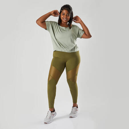 Loose Cropped Fitness T-Shirt - Green