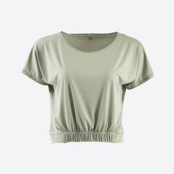 Loose Cropped Fitness T-Shirt - Green