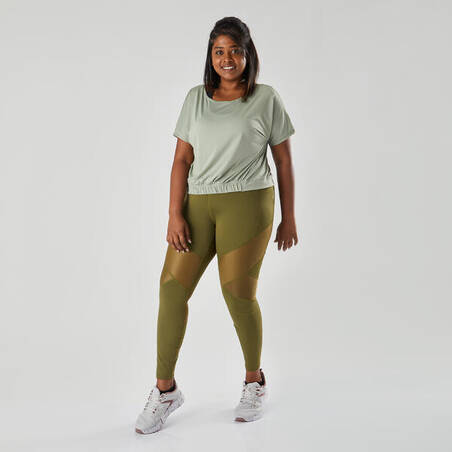 Loose Cropped Fitness T-Shirt - Green