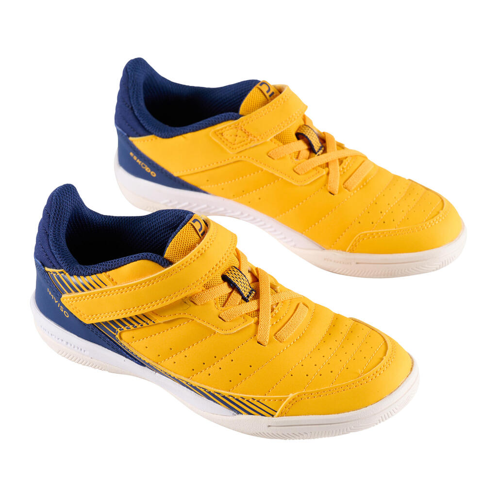 Bērnu futsala apavi “Eskudo 500”, melni/dzelteni