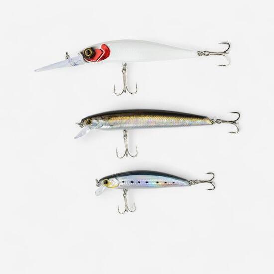 Kit minnow pesca a traina in mare x3