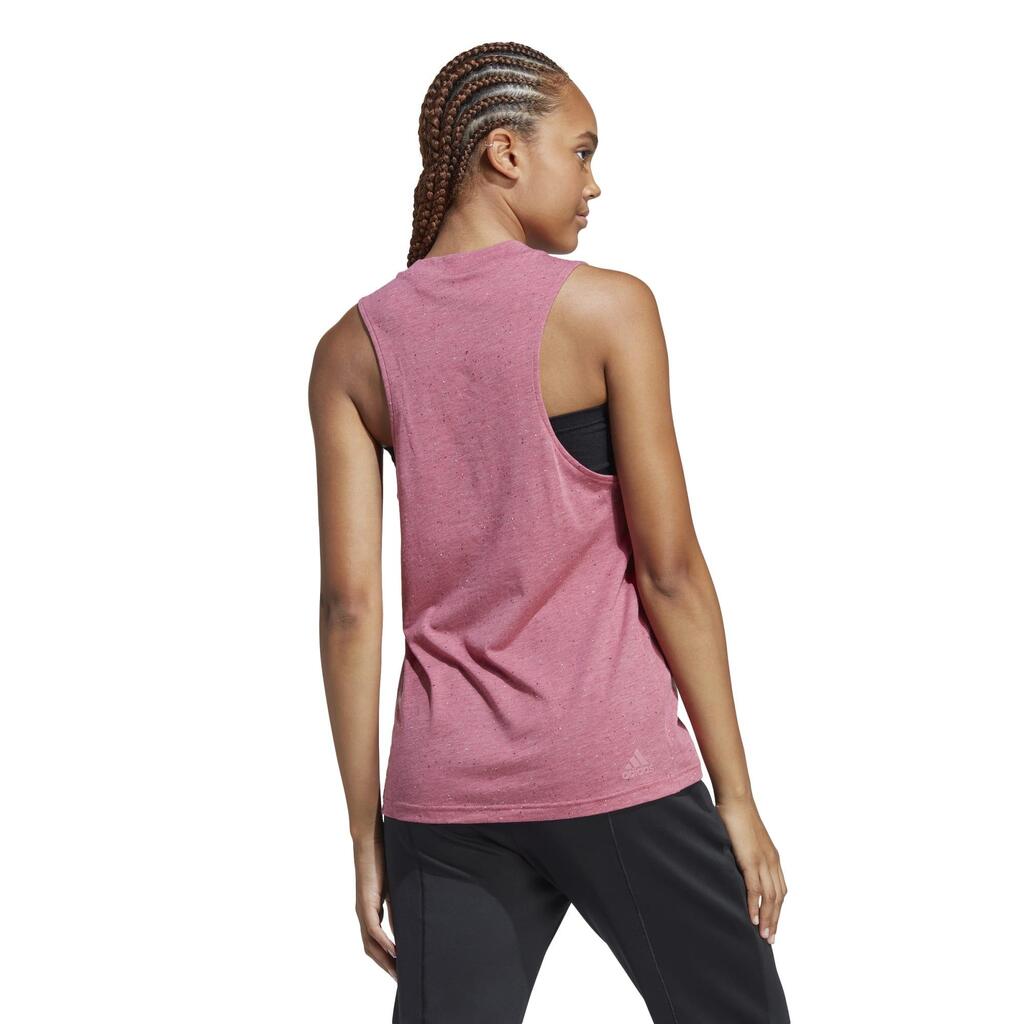 Majica bez rukava za fitness ženska ružičasta