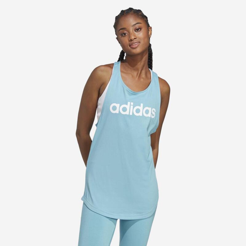 Camiseta Tirantes Fitness Adidas Mujer Azul