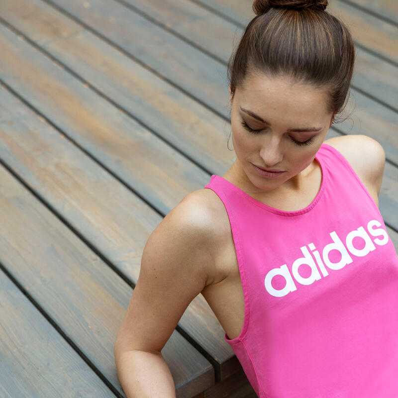 Camiseta Tirantes Fitness Soft Training Adidas Mujer Rosa