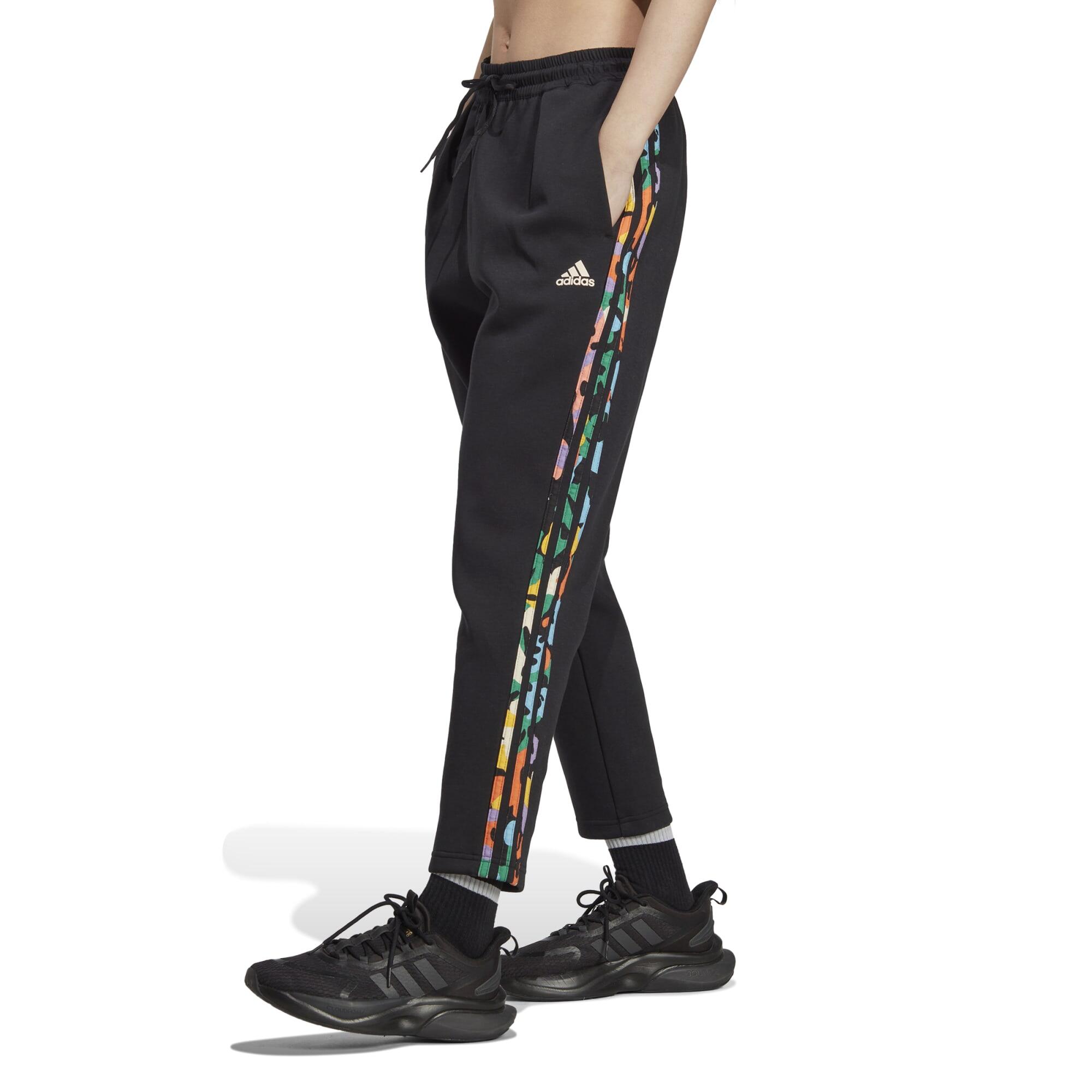 Pantalon de trening Fitness Adidas Negru cu imprimeu Damă adidas  Imbracaminte de pilates femei