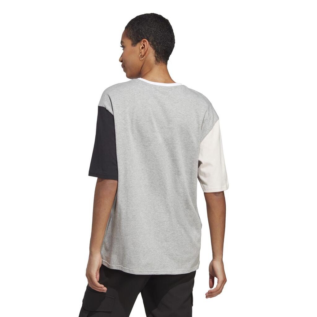 Dámske tričko Colorblock na fitnes sivé