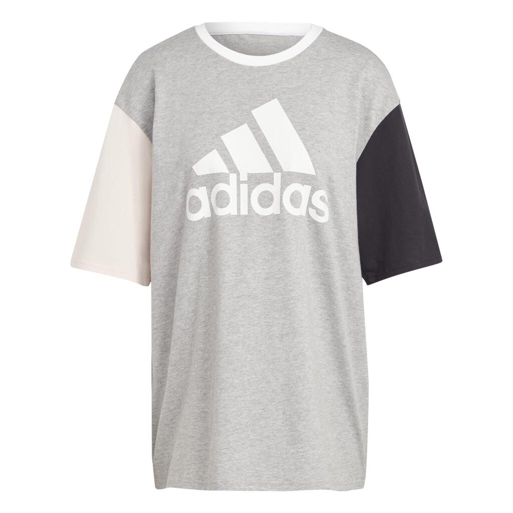 ДАМСКА ТЕНИСКА ЗА ФИТНЕС ADIDAS COLORBLOCK, СИВА