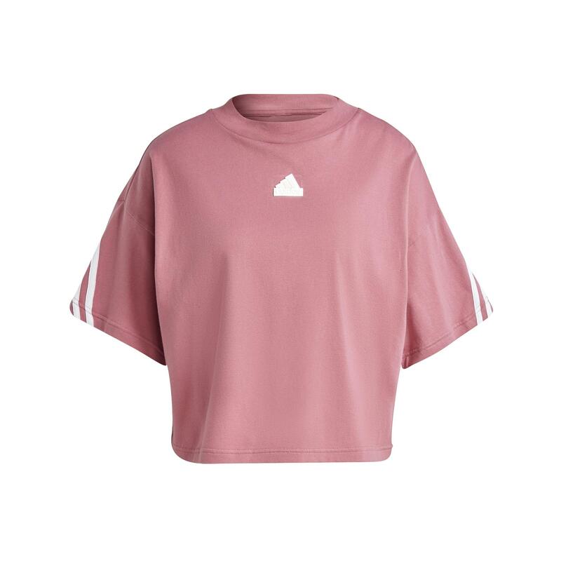 T-shirt donna fitness ADIDAS FUTURE ICONS crop top cotone rosa