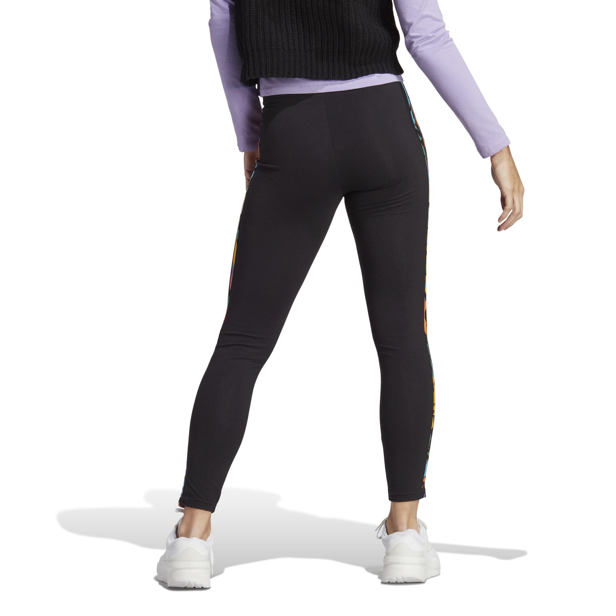Women's Fitness Leggings - Floral Print/Black 4/5