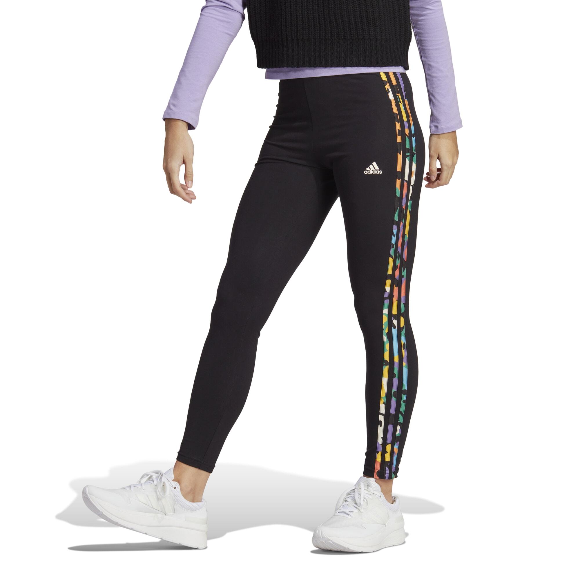 Women's Fitness Leggings - Floral Print/Black 2/5