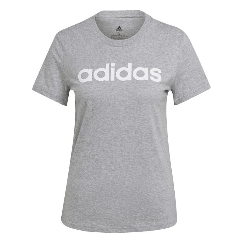 Camiseta Fitness Adidas Mujer Gris