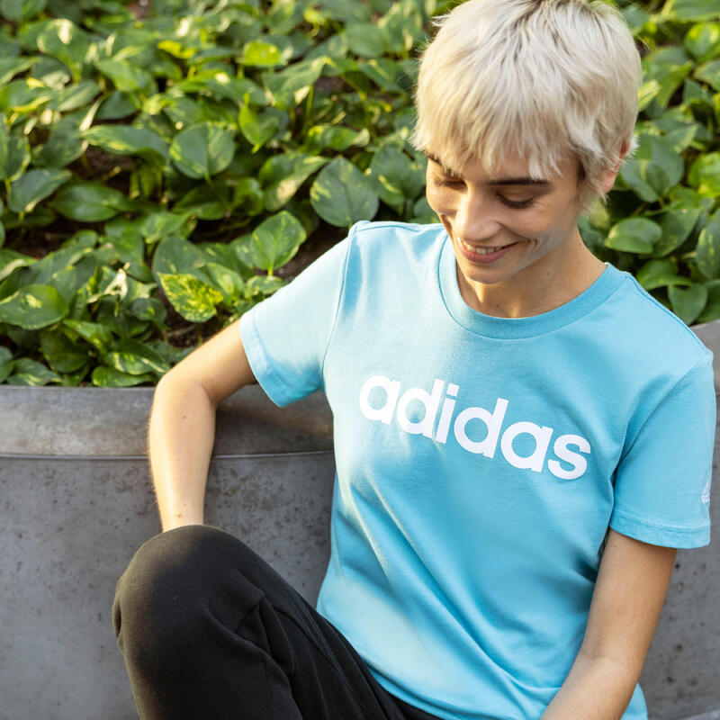 Adidas T-Shirt Damen - blau 