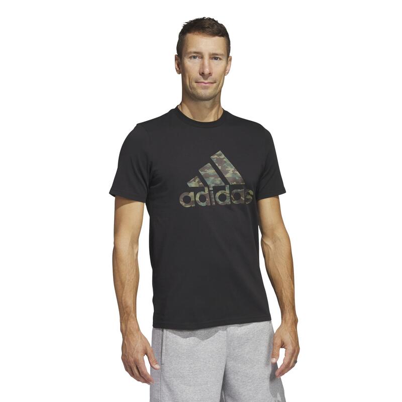 Camiseta Fitness Soft Training adidas Hombre Negro Camuflaje