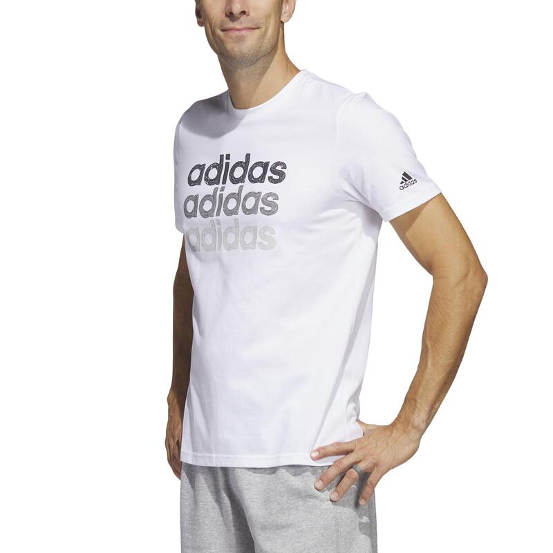 Camiseta Fitness Soft Training adidas Hombre Blanco Decathlon