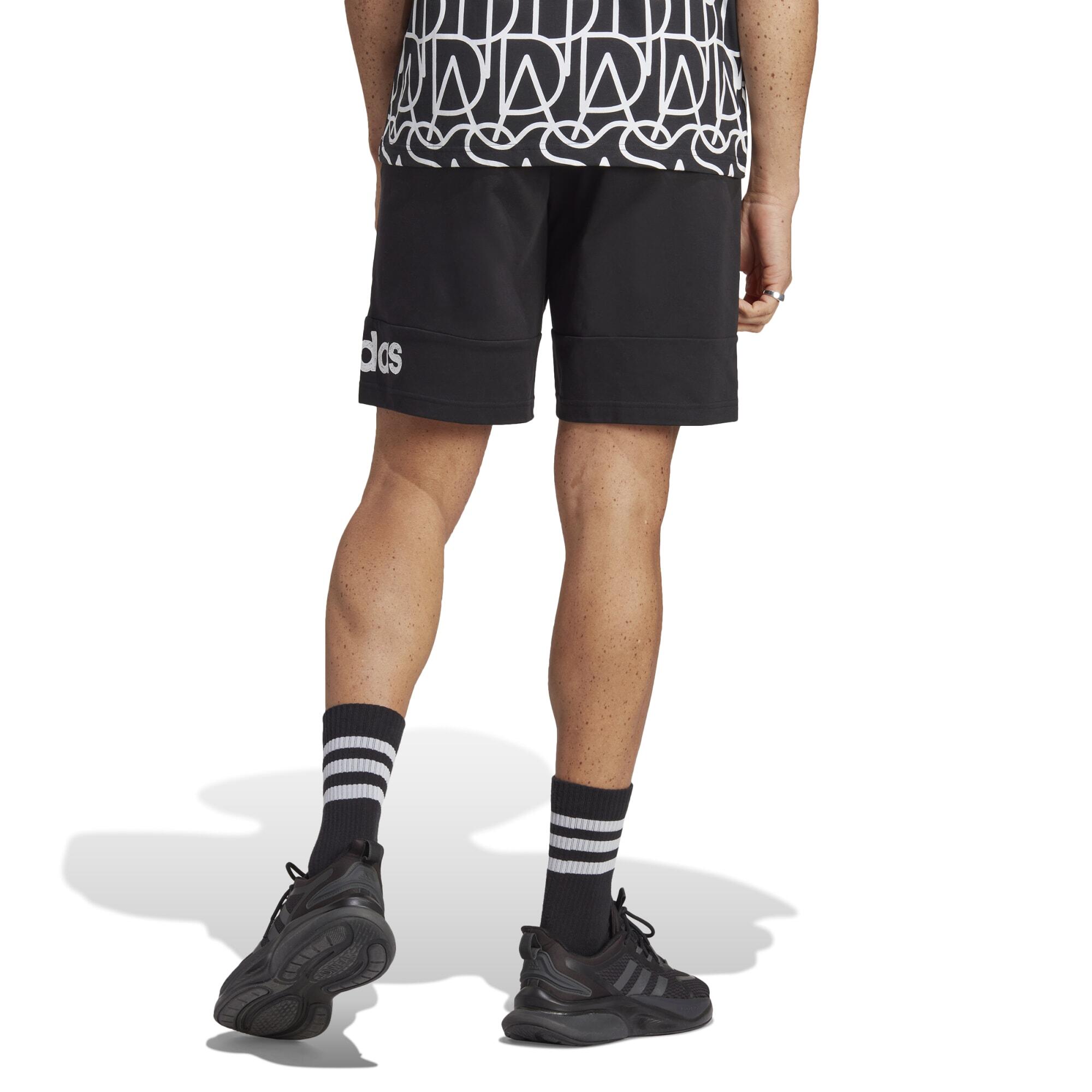 CALÇÕES DE FITNESS HOMEM ADIDAS PRETO/BRANCO 2/7