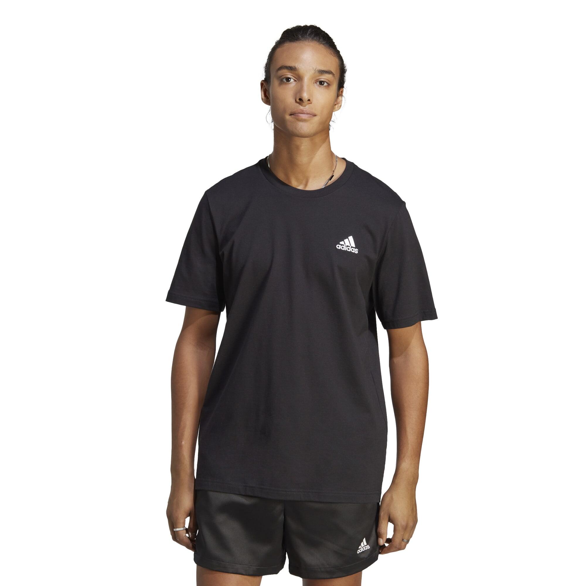 Decathlon | T-shirt uomo fitness ADIDAS regular 100% cotone nera |  Adidas