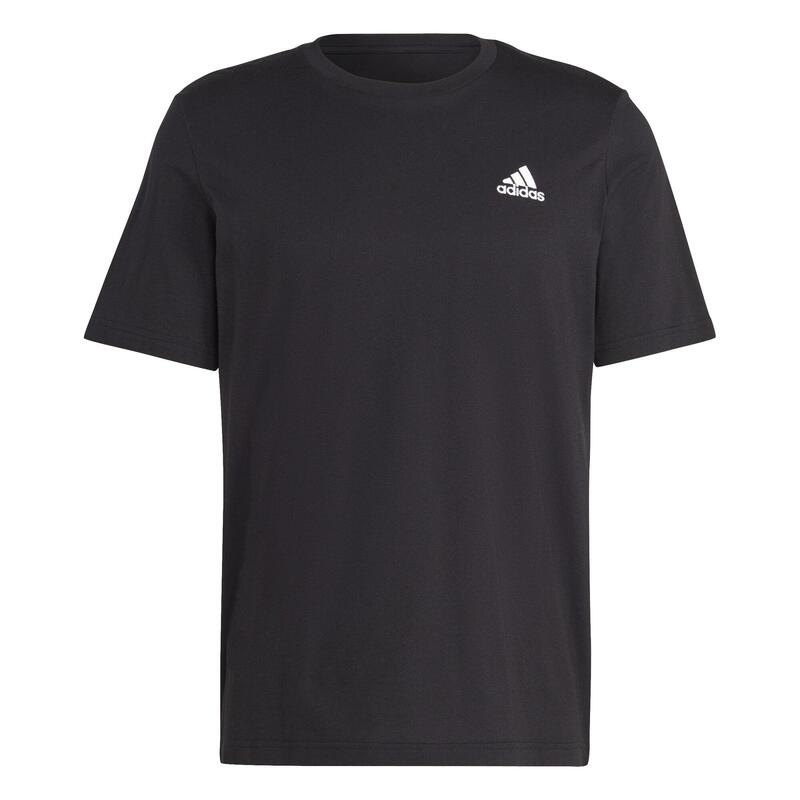 T-shirt uomo fitness Adidas regular 100% cotone nera