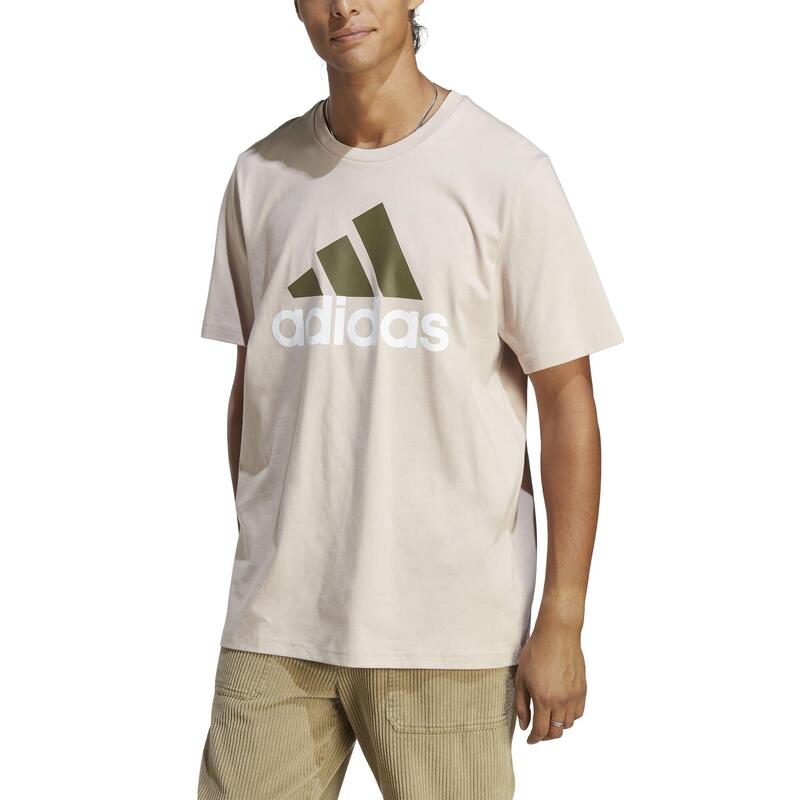 T-shirt uomo fitness ADIDAS regular 100% cotone grigia