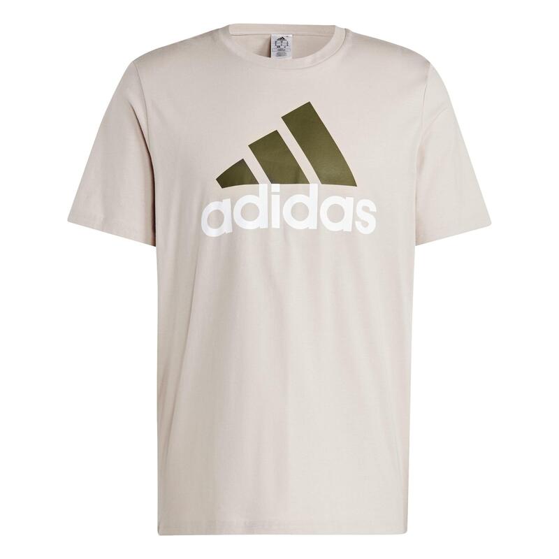 T-shirt uomo fitness ADIDAS regular 100% cotone grigia