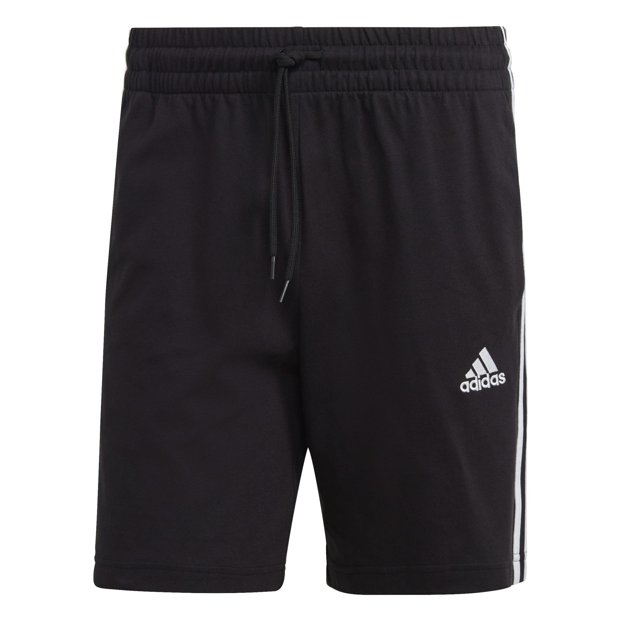 Pantaloncini uomo fitness ADIDAS regular misto cotone neri ADIDAS Decathlon