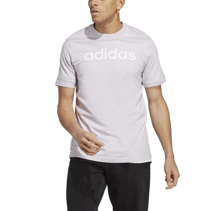 T-shirt uomo fitness Adidas regular cotone grigia