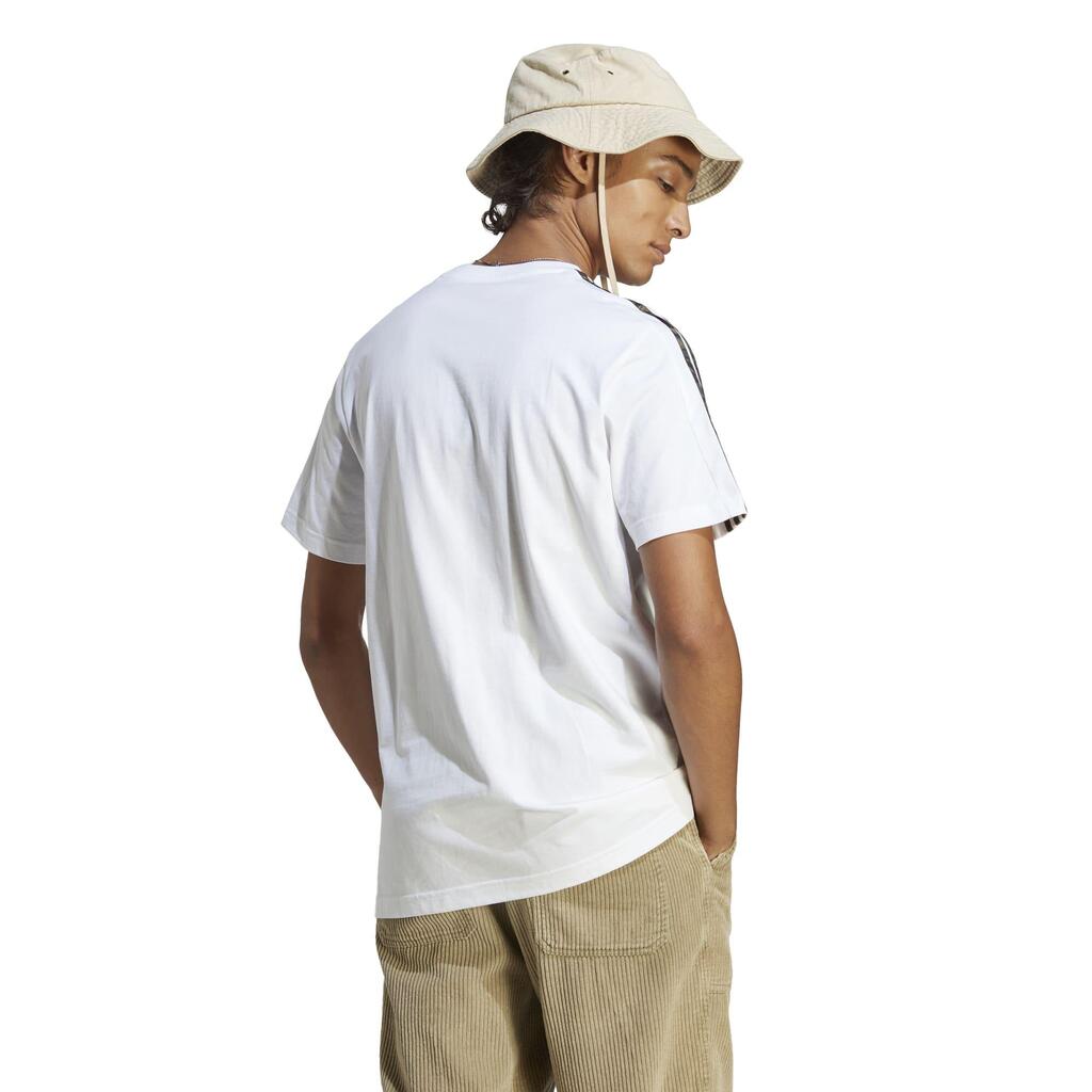 Vīriešu zemas intensitātes fitnesa T krekls, balts, kamuflāžas