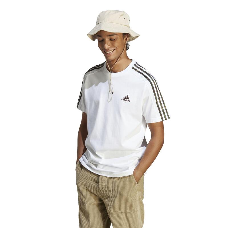 T-shirt uomo fitness Adidas regular cotone bianca
