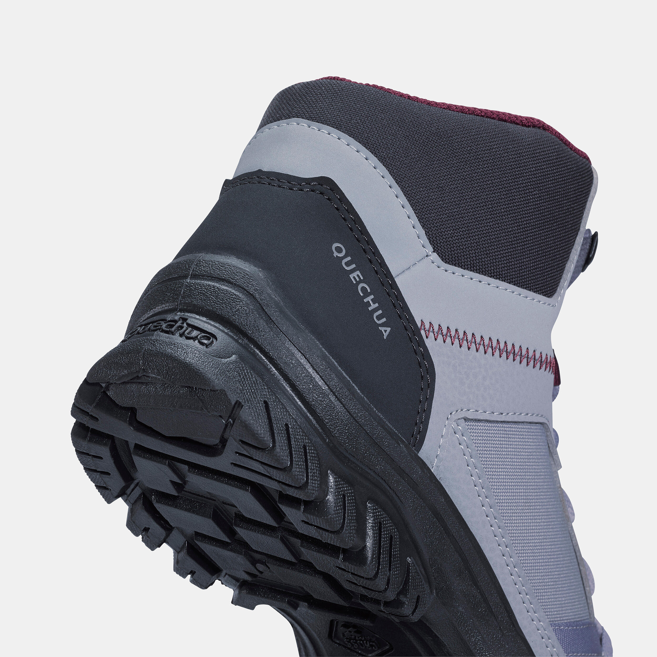 Women’s Mid-Height Hiking Boots - NH 100 Grey - QUECHUA