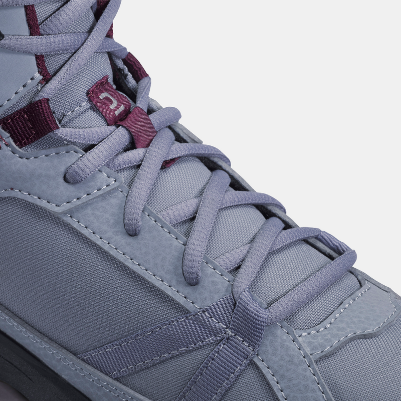 Chaussures de randonnée mid femme, NH100 gris pour les clubs et