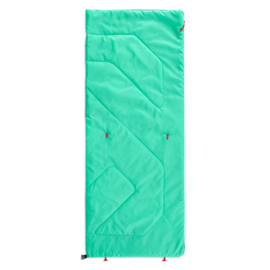 Schlafsack Kinder Camping - MH100 20 °C grün