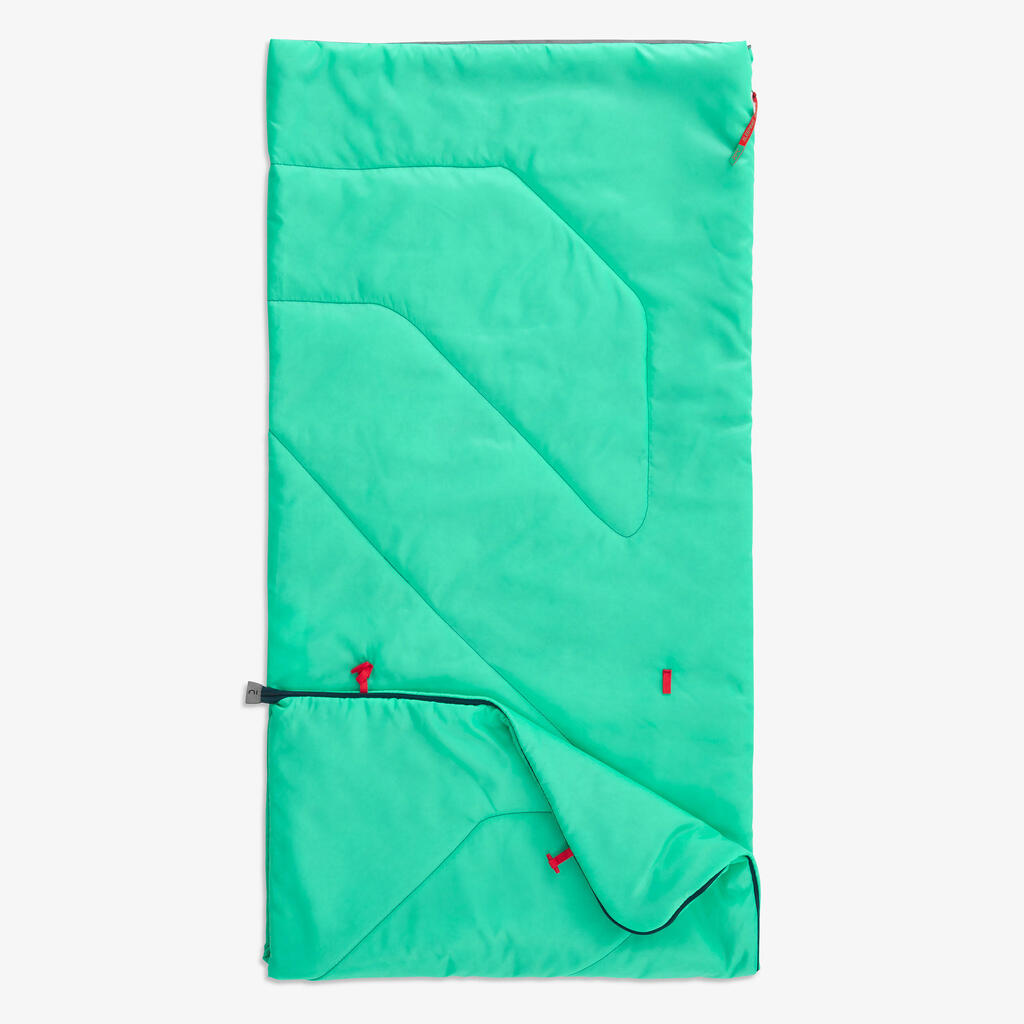 Schlafsack Kinder Camping - MH100 20 °C grün
