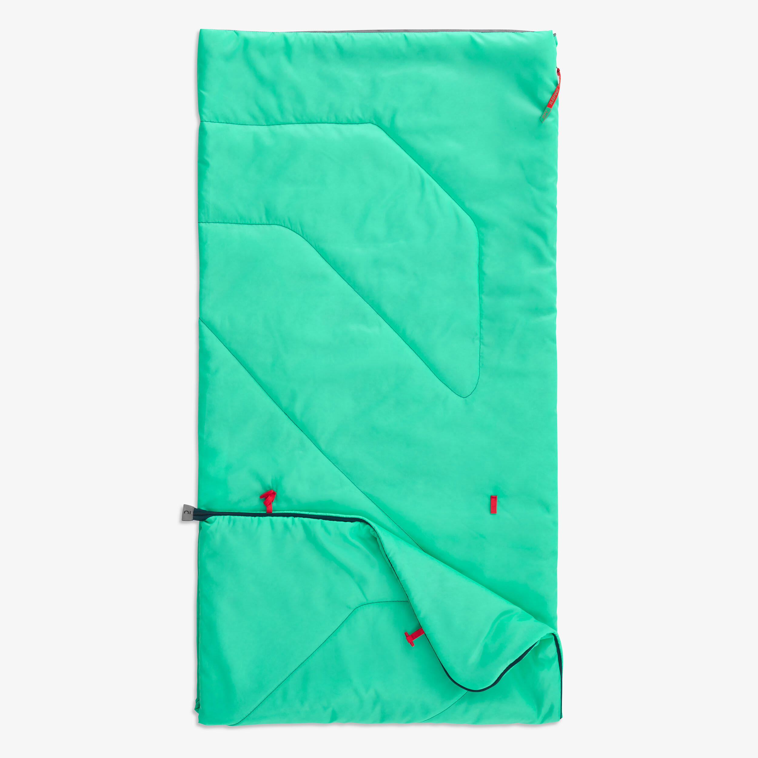 KIDS’ SLEEPING BAG MH100 20°C - TURQUOISE 3/5