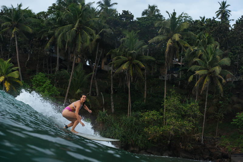 Dół kostiumu kąpielowego surfingowego damski Olaian Nora Profumo modelujący