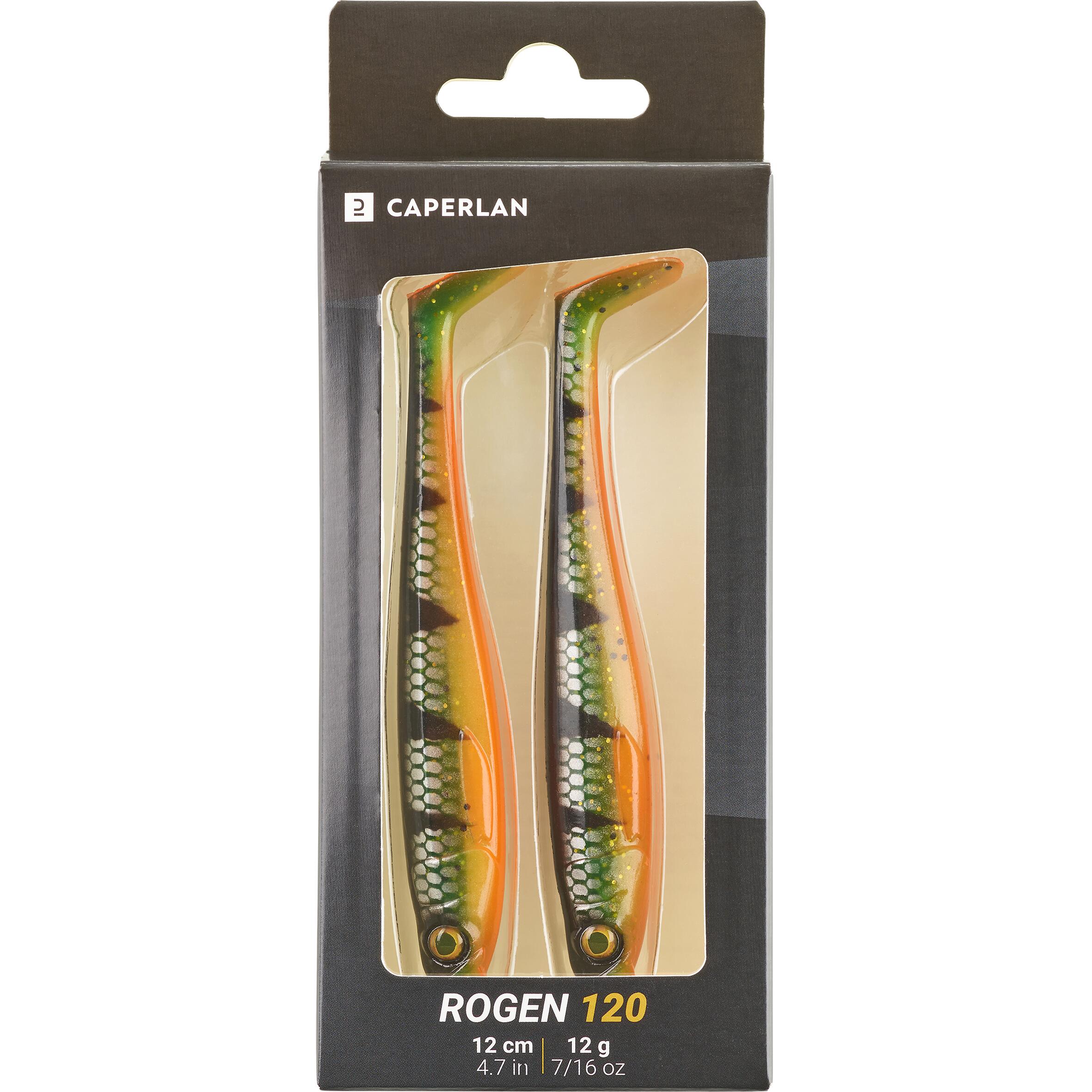 CAPERLAN Mäkká umelá nástraha na šťuky Shad Rogen 120 Firetiger 2 ks bez · záber 6