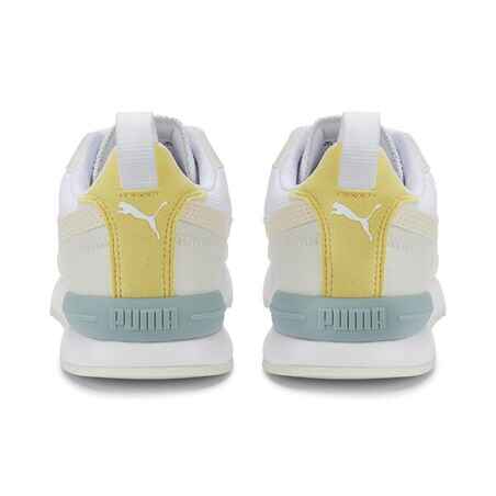 WOMEN'S WALKING TRAINERS PUMA R78 WHITE PINK YELLOW