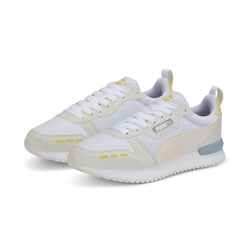 WOMEN'S WALKING TRAINERS PUMA R78 WHITE PINK YELLOW