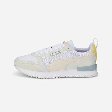 WOMEN'S WALKING TRAINERS PUMA R78 WHITE PINK YELLOW