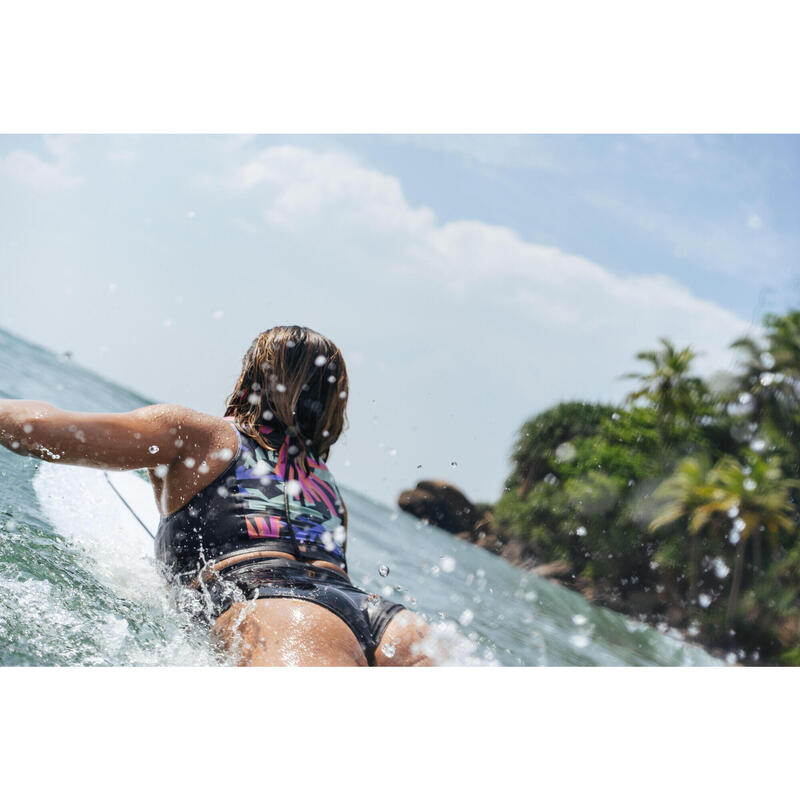 Bikinitop CARLA HAWAII met rits achteraan en uitneembare waterafstotende pads