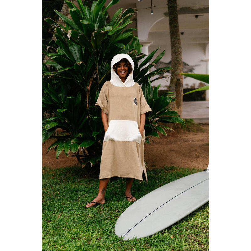 Poncho surf Adulte - 500 sable