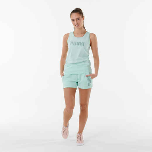 
      Kratke hlače za fitness pamučne ženske zelene
  