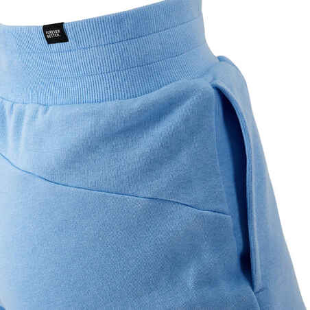 Women's Cotton Fitness Shorts - Blue
