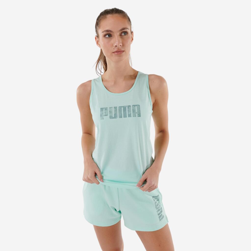 Women's Fitness Cotton Tank Top - Green