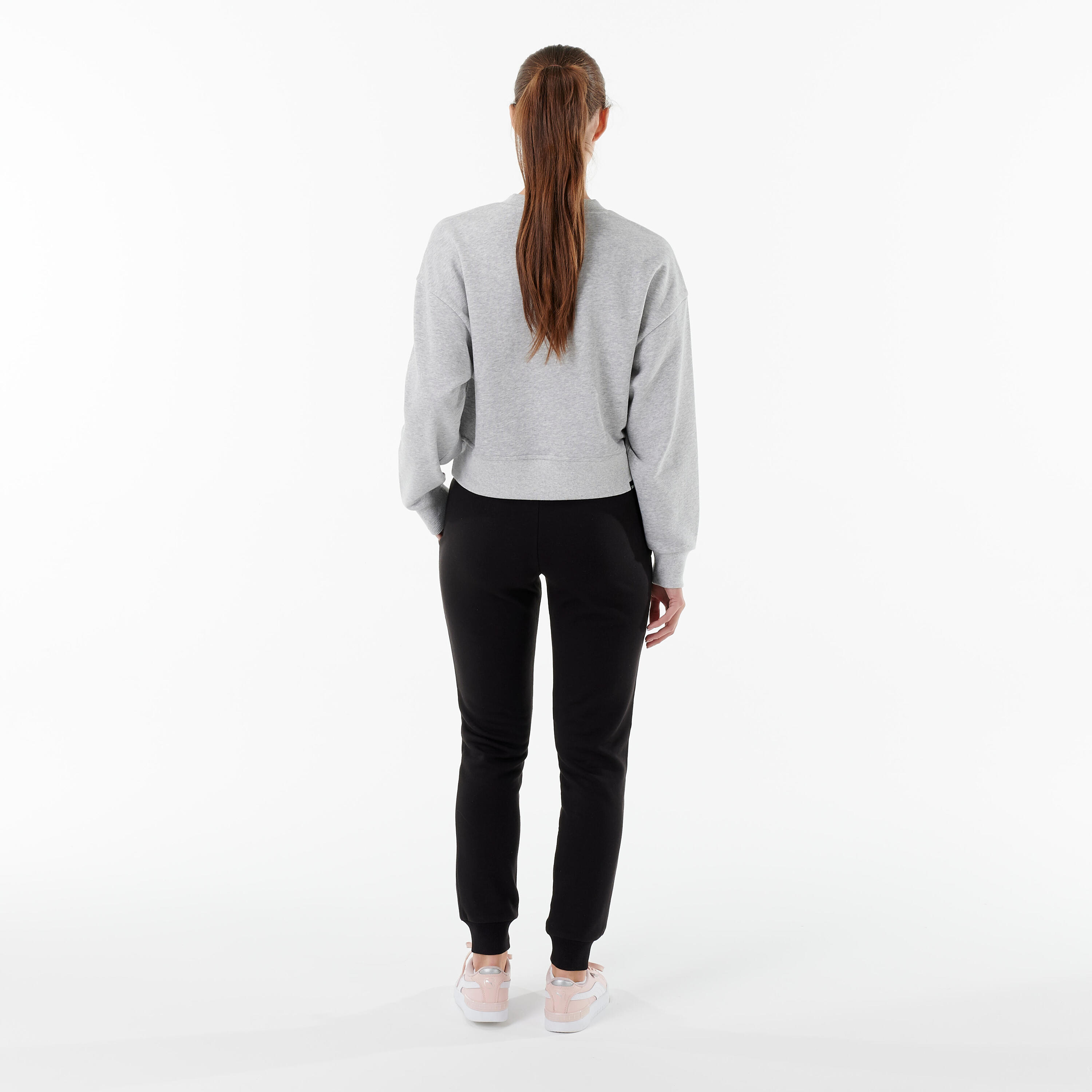 Women's Fitness Slim-Fit Cotton Bottoms - Black 2/10