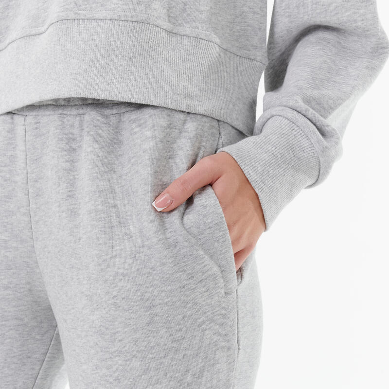 Pantalon PUMA fitness slim coton gris femme