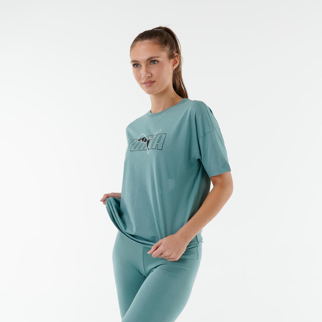 Women's Short-Sleeved Fitness T-Shirt - Green