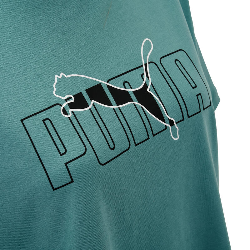 T-shirt donna fitness Puma regular 100% cotone verde