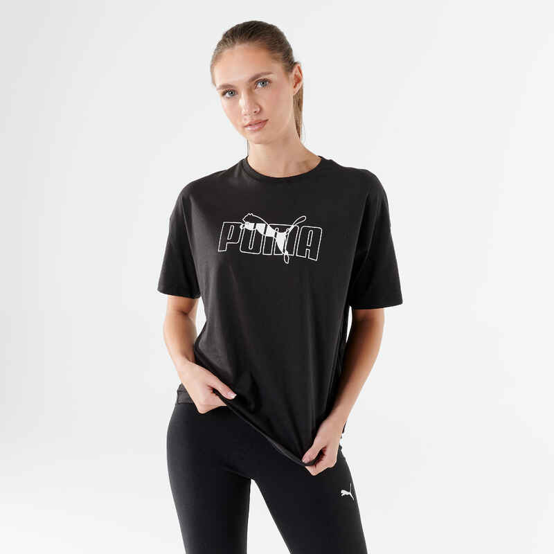 Puma T-Shirt Damen Baumwolle - schwarz  Medien 1