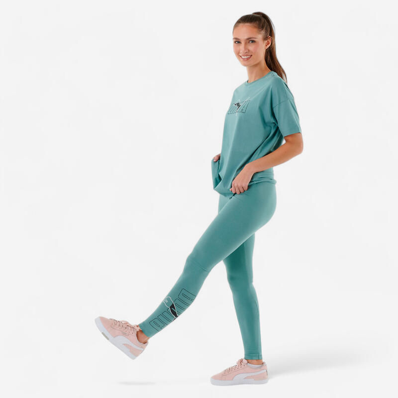 Leggings Fitness Puma Mujer Verde Algodón Largos