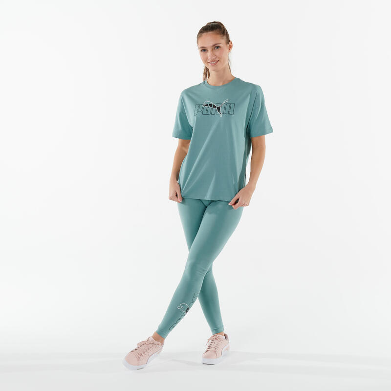 Legging PUMA fitness long coton femme vert